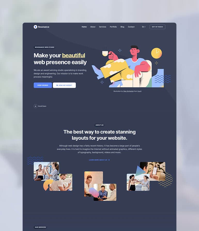 Fancy Dark Design Concept